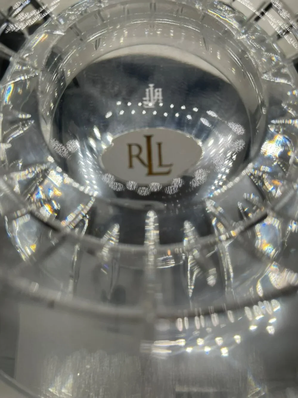 Ralph Lauren Lead Crystal Cocktail Nut Bowl Candy Dish 5.5 x 2.5 in. 1.5 lbs